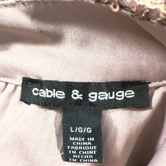 Rose Sequin Keyhole Tank Blouse Sleeveless Glam Barbie Holiday Metallic Romantic - Picture 9 of 10